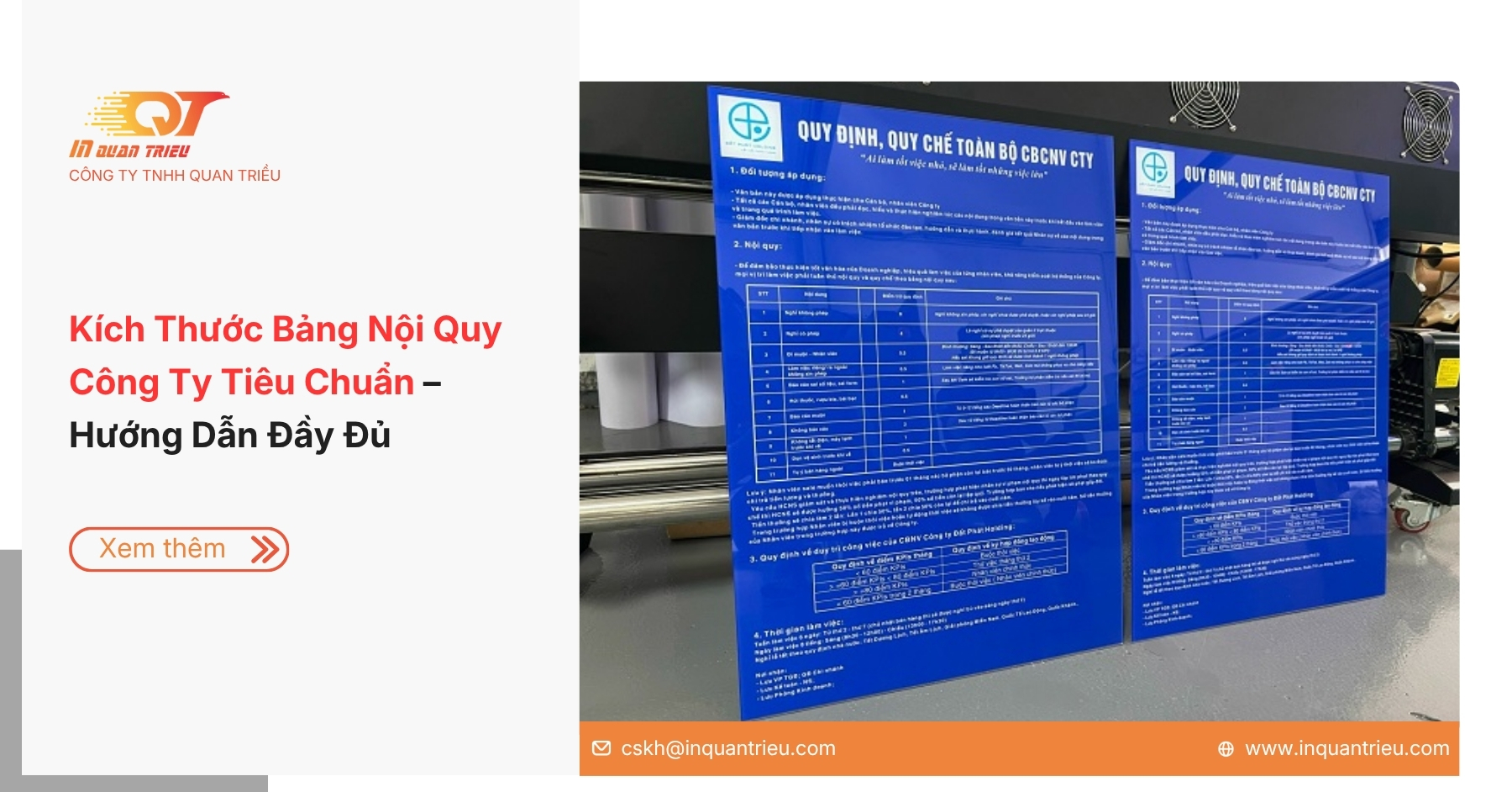 Kích Thước Bảng Nội Quy Công Ty Tiêu Chuẩn – Hướng Dẫn Đầy Đủ