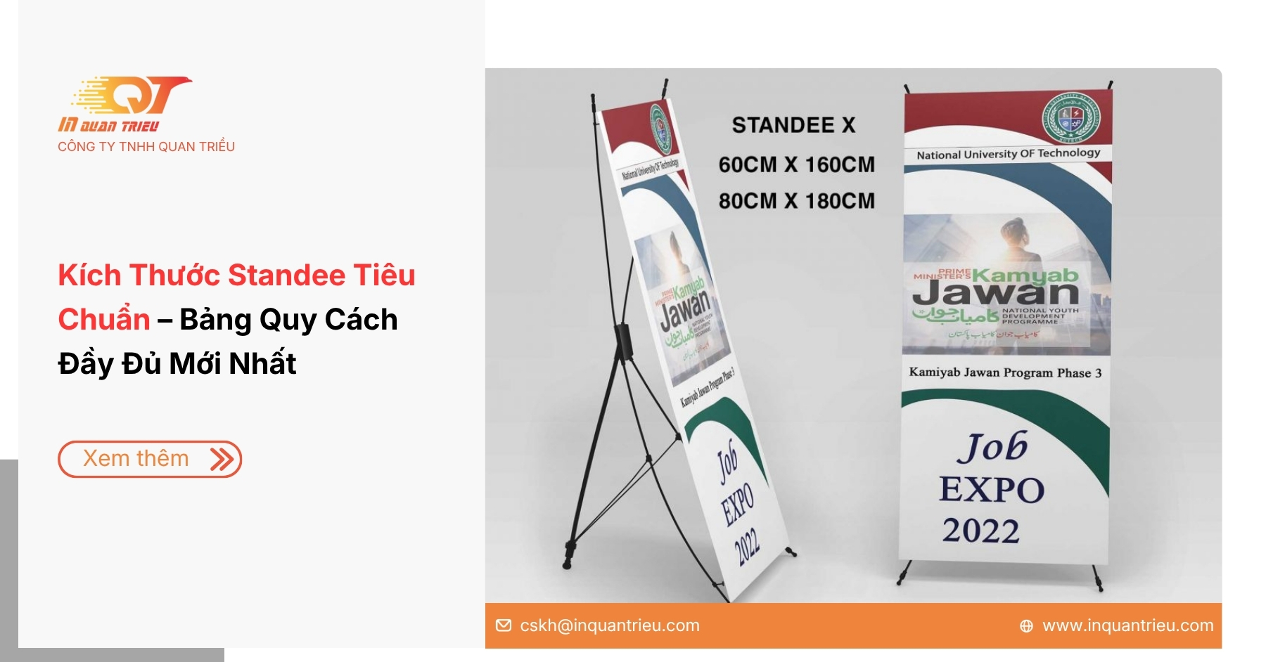 Kích Thước Standee Tiêu Chuẩn – Bảng Quy Cách Đầy Đủ [2026]