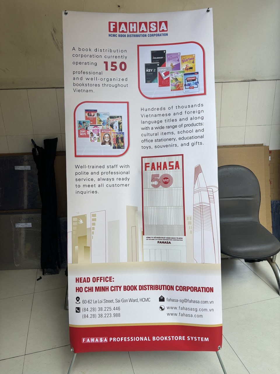 Standee PP cán mờ trưng bày sự kiện
